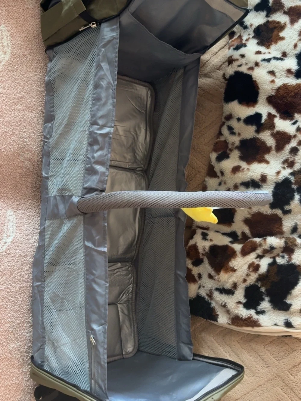 Olive Green Quilted Diaper Bag